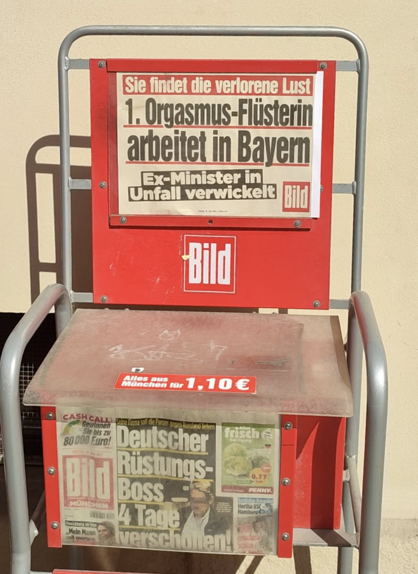 Titel in der Bild Zeitung München über Silva Schwabe