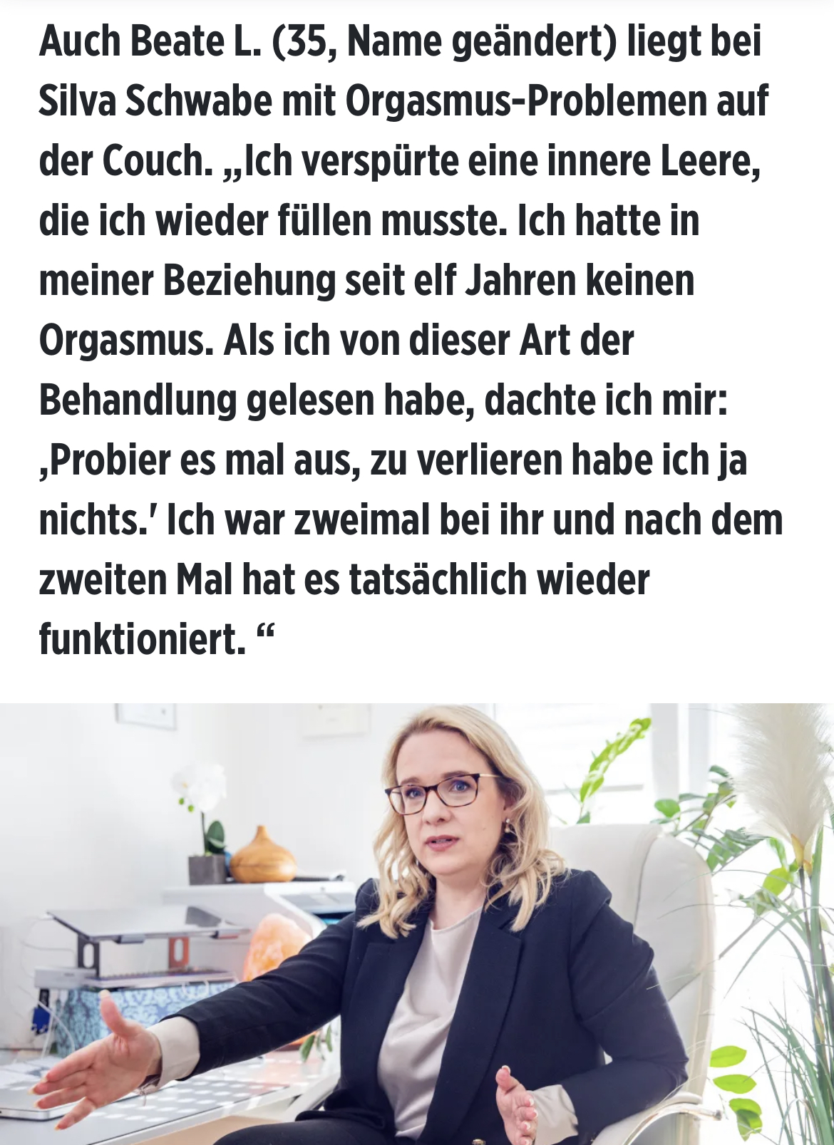 Bild Artikel über Silva Schwabe